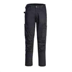 Portwest CD881BKR48 WX2 Eco Stretch Trade Pants, Twill Fabric, 10 Pockets, Zip Mesh Vents, Black, Size 48