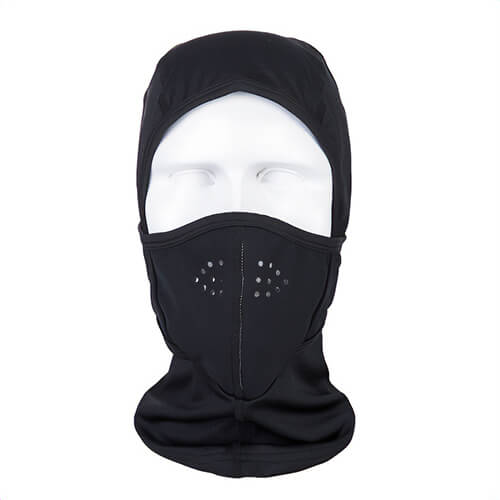 Portwest CS23BKR Multiway Balaclava, 4-Way Stretch Fabric, Perforated Holes at Mouthguard, One Size, Black