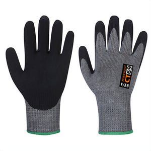 Portwest CT69G8RL CT Cut F7 Nitrile Glove, Cut Level A8, Gray/Black, L