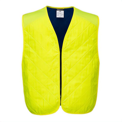 Portwest CV09YERXX/3X Cooling Evaporative Vest Lightweight, Mesh Fabric, Up to 8 hr Cooling, Moisture Wicking, Yellow, 2XL/3XL