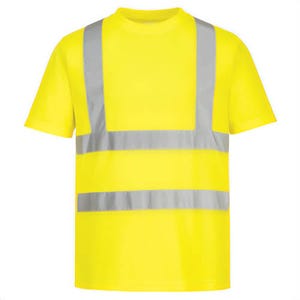 Portwest EC12YERXXXL Eco Hi-Viz T-Shirt Short Sleeve, 6 pk, Yellow, 3XL