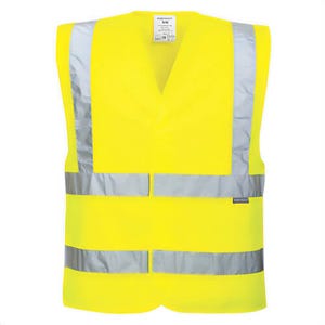 Portwest EC76YER4X/5X Eco Hi-Viz Band and Brace Vest, 10 pk, Yellow, 4XL/5XL