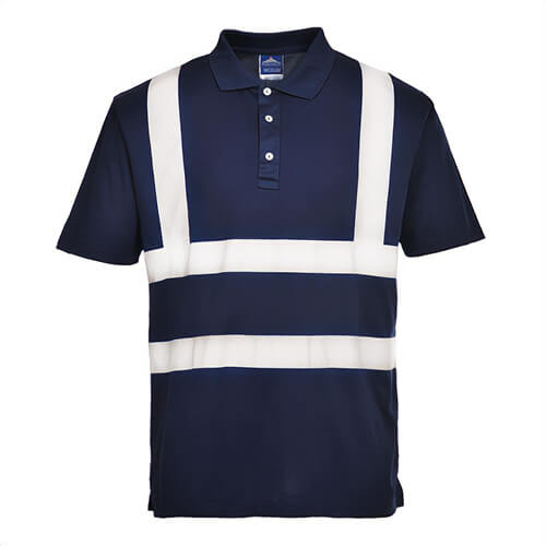 Portwest F477NARXXXL Iona™ Enhanced Polo Shirt Short Sleeve, Navy, 3XL