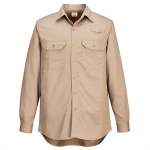 Portwest FR705NARXXXL Portflame+ Vented Flame Resistant Work Shirt, Navy, 3XL