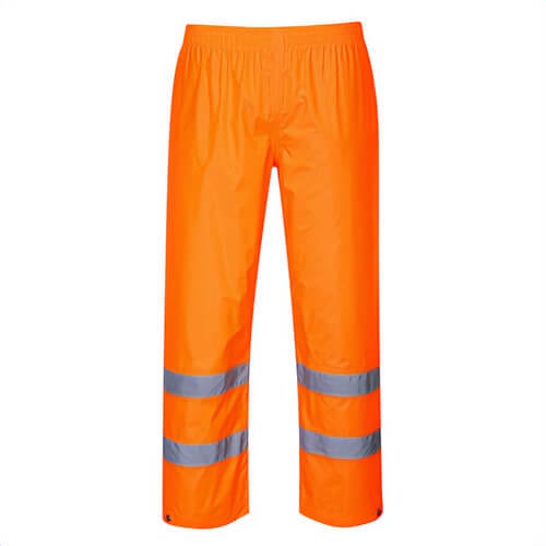 Portwest H441YERXXXL Hi-Viz Rain Pants, Waterproof, Reflective Tape, Fully Elastic Waistband, 40+ UPF Rated Fabric, Yellow, 3XL