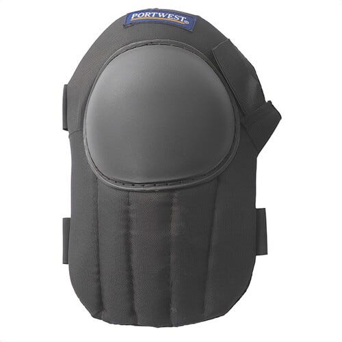 Portwest KP20BKR Lightweight Knee Pad, Adjustable Straps, Hard Wearing Outer Shell, 10.4 in x 7.5 in x 1 in, Black