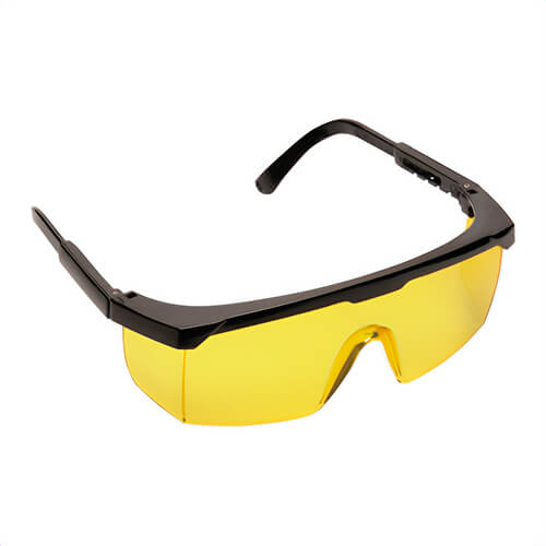 Portwest PW33CLR Classic Safety Glasses, Wraparound, Anti-Scratch, Extendable Side Arms, Polycarbonate, Clear