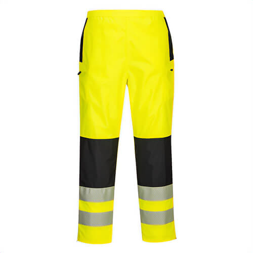 Portwest PW386YBRXXL PW3 Hi-Viz Women's Rain Pants, Yellow/Black, 2XL
