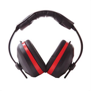 Portwest PW43BKR Comfort Ear Muffs, Ultra Lightweight, Comfortable, Adjustable Length, Nickel and Ferrous Free, Black
