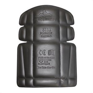 Portwest S156BKR Knee Pad, EVA Foam, 8.5 in x 6.5 in x 0.6 in, One Size, Black