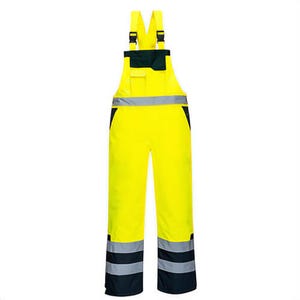 Portwest S489YERXXXL Hi-Viz Contrast Winter Bib and Brace, Yellow, 3XL