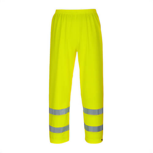 Portwest S493YERXL Sealtex® Ultra Hi-Viz Rain Pants, Waterproof, Windproof, Reflective Tape, 40+ UPF Fabric Rating, Yellow, XL