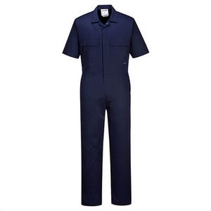Portwest S996NARXXXL Short Sleeve Coverall, 6 Pockets, 40+ UPF Rated Fabric, Navy, 3XL