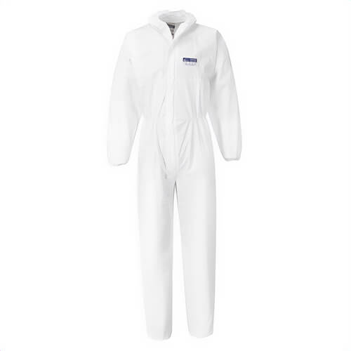 Portwest ST40WHRXXXL BizTex™ Microporous Coverall Type 5/6, White, 3XL, 50 pk
