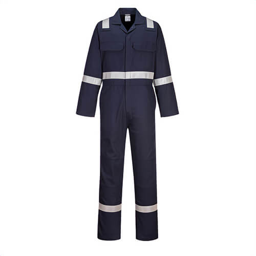Portwest UBIZ8NATXXXL Bizweld® Work Iona™ Flame Resistant Coverall, Navy, Tall, 3XL