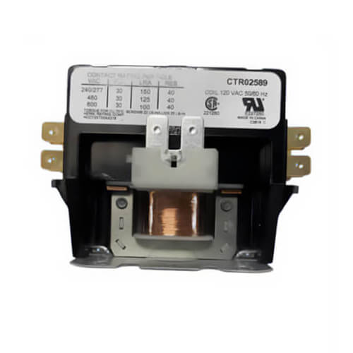 Power Team® 420718-4 Contactor, for use with Electric Hydraulic Pump, 24 VAC, 50/60 Hz, 2 Pole