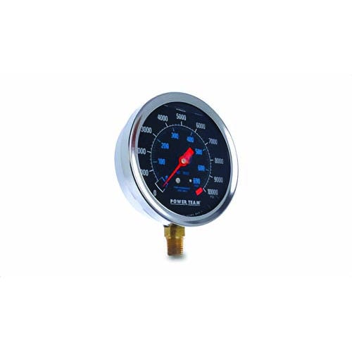 Power Team® 9075 Analog Dry Gauge, 4 in, 0-100 ton, 2,000 psi