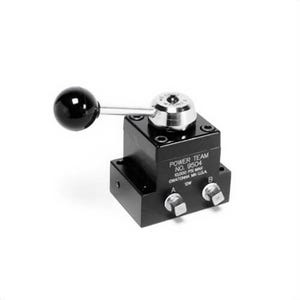 Power Team® 9504 Manual Pump Mounted Valve, 3/8 in NPTF Port, 10,000 psi Pressure, 3/4-Way Ports/Ways, Steel Body