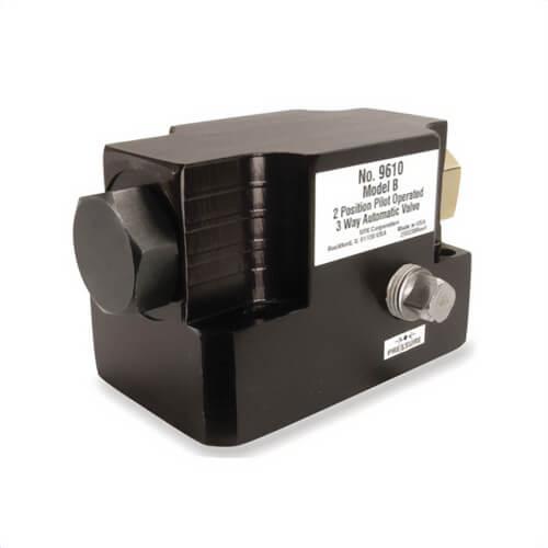 Power Team® 9610 Auto-Pilot Operated Pump Mounted Valve, 3-Way Ports/Ways, Aluminum Body, 10,000 psi Pressure