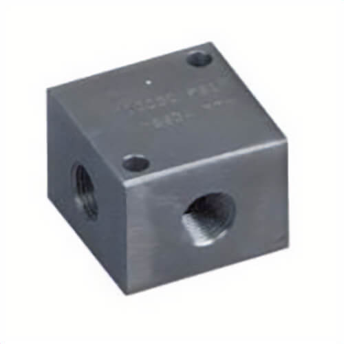 Power Team® 9634 Remote Manifold Block, 3/8 in NPTF Ports, 1/4 in Mounting Holes