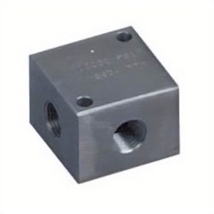 Power Team® 9634 Remote Manifold Block, 3/8 in NPTF Ports, 1/4 in Mounting Holes