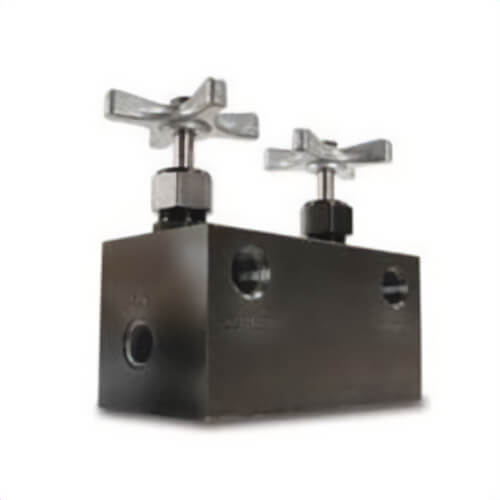Power Team® 9642 Hydraulic Manifold with Two Needle Valves for Control of Two Cylinders