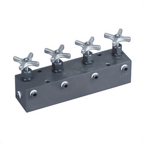 Power Team® 9644 Manifold Block with Needle Valves, for use with Remote and Pump Mounted Manifold