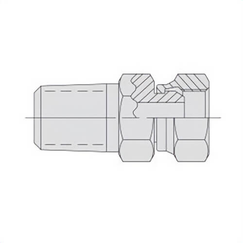 Power Team® 9676 Swivel Connector, 1/4 x 3/8 in Nominal, Male NPTF x Female NPSM End Style, Steel