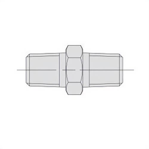 Power Team® 9690 Male Connector, 1/4 in Nominal, Male NPTF End Style, Steel