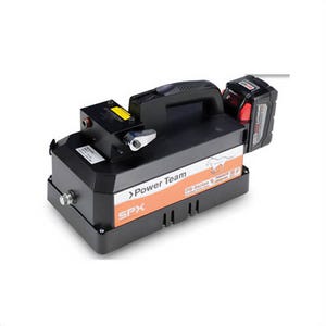 Power Team® PB102P-1 Battery Powered Hydraulic Pump, 18 VDC, Single-Acting, 2-Way with Auto Dump, Rapid Battery Charger