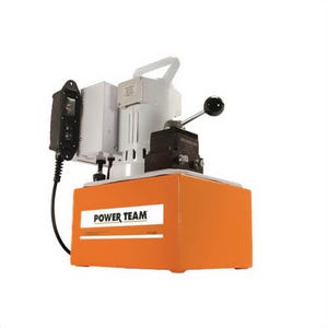 Power Team® PE1204FR Electric Hydraulic Pump, 1-1/8 hp, 2 Stages, 525 in³ Reservoir, 100 in³/min Flow Rate, 1000 to 6500 psi