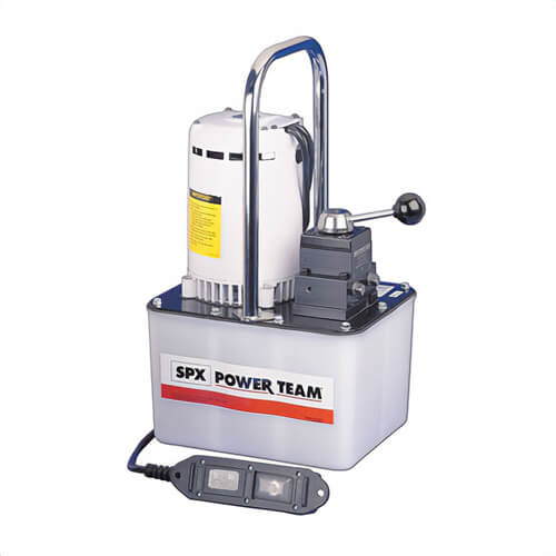 Power Team® PE172 Portable Electric Hydraulic Pump, 1/2 hp, 2 gal Reservoir, 17 in³/min Flow Rate, 10,000 psi Pressure