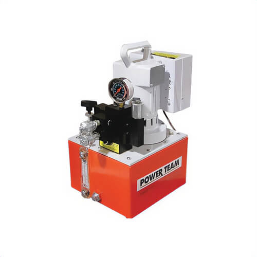 Power Team® PE55TWP-4-E110 Vanguard® Electric Hydraulic Pump, 1-1/8 hp, 2 Stages, 525 in³ Reservoir, 60 in³/min Flow Rate