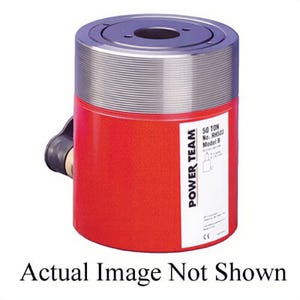 Power Team® RH302 Center Hole Welded Hydraulic Cylinder, RH Series, 30 ton Capacity, 2-1/2 in Stroke Length, 6-1/4 in H Retract