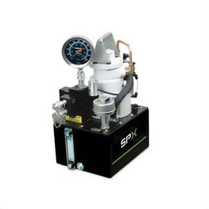 Power Team® RWP55-BS-R Air Driven Hydraulic Pump With Roll Cage, 67 cfm at 100 psi Air Flow