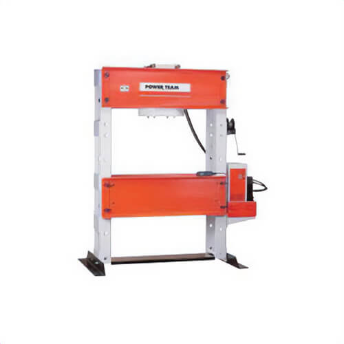 Power Team® SPE20013DS-380 Hydraulic Shop Press with Pump and  380V 3 hp Motor, 200 ton, 3 hp, 71 in Base Length, 44 in Base Width