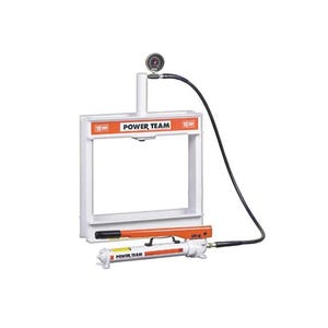 Power Team® SPE1010D-220 Floor Hydraulic Shop Press, 10 ton, 1/4 hp, 67-5/8 in Base Length, 25-1/4 in Base Width