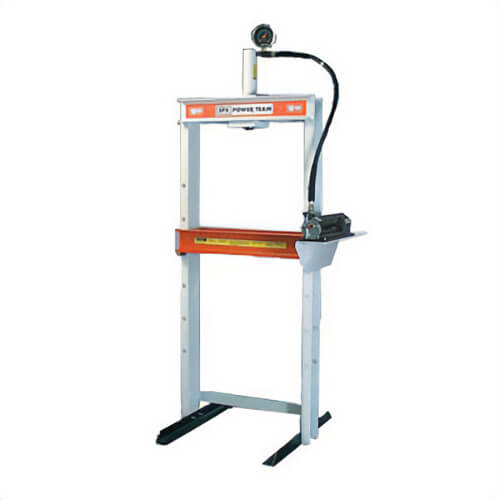 Power Team® SPE1010 SP Series Shop Press, 10 ton Capacity, 1/4 hp, 25-1/4 in L x 28 in W Base, 10-1/8 in L Stroke