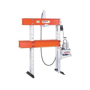 Power Team® SPE2514DS-220 Open-End-Access™ Hydraulic Shop Press, 25 ton, 1 hp, 43 in Base Length, 28 in Base Width