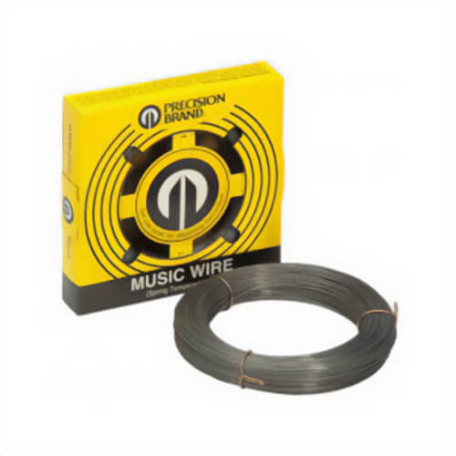 Precision Brand® 21016 Solid Music Wire, #6 Wire, 0.016 in dia x 1,464 ft L, High Carbon Steel Alloy