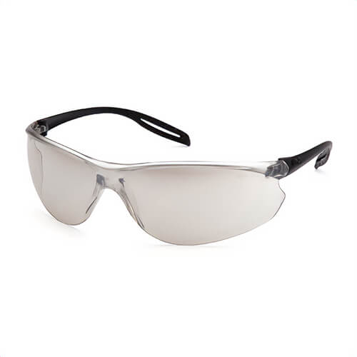 Pyramex® S9780S Neshoba™ Lightweight Safety Eyewear, Anti-Scratch, Indoor/Outdoor Mirror Lens, Frameless, Black