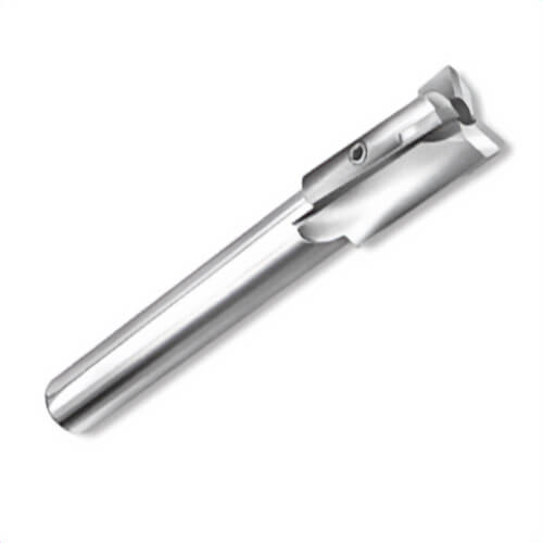 Qualtech DEWA/CCBR13/16 Round Shank Aircraft Counterbore, 13/16 in dia Bore, 1/4 in dia Shank, 3-1/8 in OAL, HSS