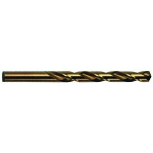Qualtech DWDCO3/8 Economy Heavy Duty Jobber Length Drill Bit, 3/8 in Drill - Fraction, 0.375 in Drill - Decimal Inch, 135°  Point, Cobalt, Gold