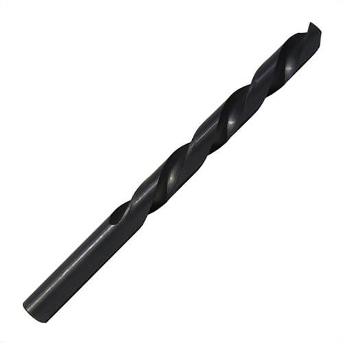 Qualtech DWDLH1/2 Jobber Length Drill Bit, 1/2 in Drill - Fraction, 0.5 in Drill - Decimal Inch, 118°  Point, HSS, Black Oxide