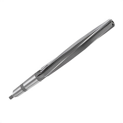 Qualtech DWRRB1-1/8 Bridge Reamer, Imperial, 1-1/8 in dia x 12 in L, #3 Morse Taper dia Tapered Shank, Spiral Flute