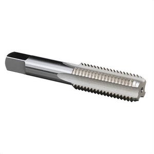Qualtech DWT54471 Straight Flute Hand Tap, Right Hand Cutting, 1/4-28 Thread, H3 Thread Limit, Bottoming Chamfer, 4 Flutes, Bright, HSS