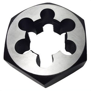 Qualtech DWTSMH7X.75 Special Hex Die, M7x0.75 Thread, Carbon Steel
