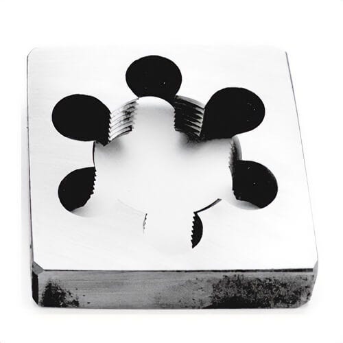 Qualtech DWTSQNPT12X2 Square Pipe Die, 1/2 x 2 in NPT Thread, Carbon Steel