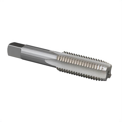 Qualtech DWTST1/2-27P Special Straight Flute Hand Tap, Right Hand Cutting, 1/2-27 Thread, Plug Chamfer, Bright, HSS