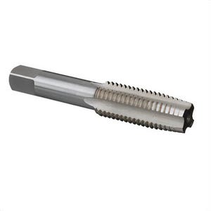 Qualtech DWTT1-1/4-7 Straight Flute Hand Tap, Right Hand Cutting, 1-1/4-7 Thread, Taper Chamfer, 4 Flutes, Bright, Carbon Steel